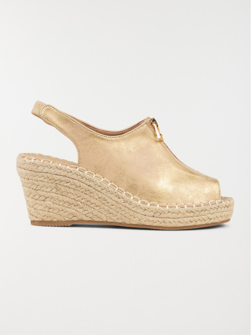 Sandales compensées or femme (36-41)