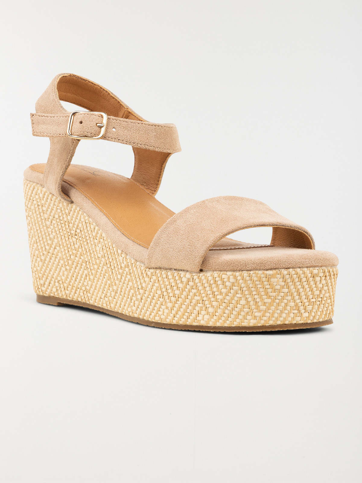 Sandales beige compensées femme (36-41)