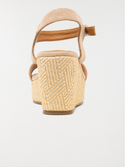 Sandales beige compensées femme (36-41)