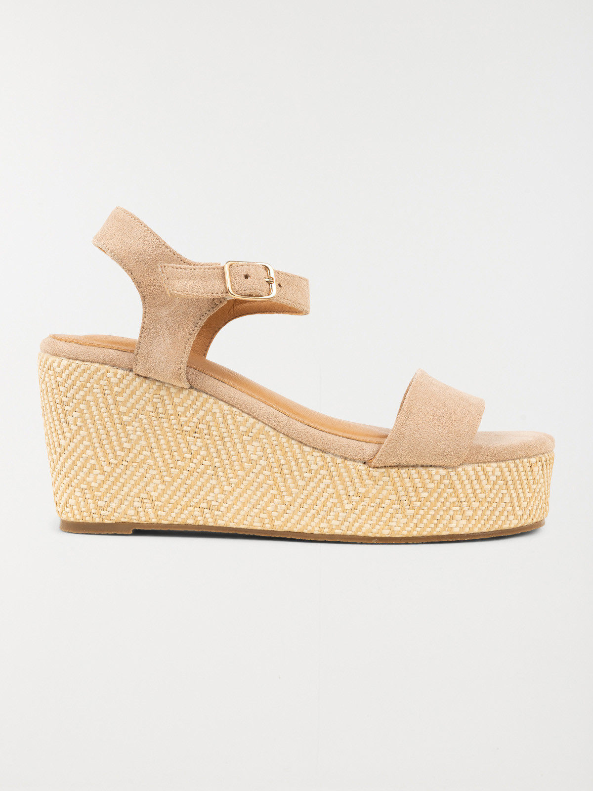 Sandales beige compensées femme (36-41)
