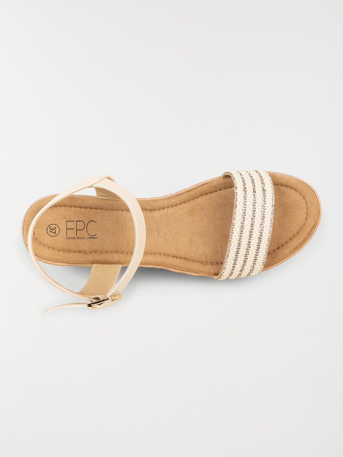 Sandales compensées beige femme (36-41)