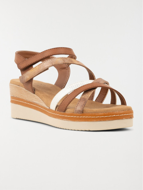 Sandales compensées marron femme (36-41) Sandales compensées marron femme (36-41)