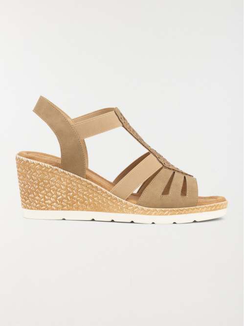 Sandales compensées femme strass (36-41)
