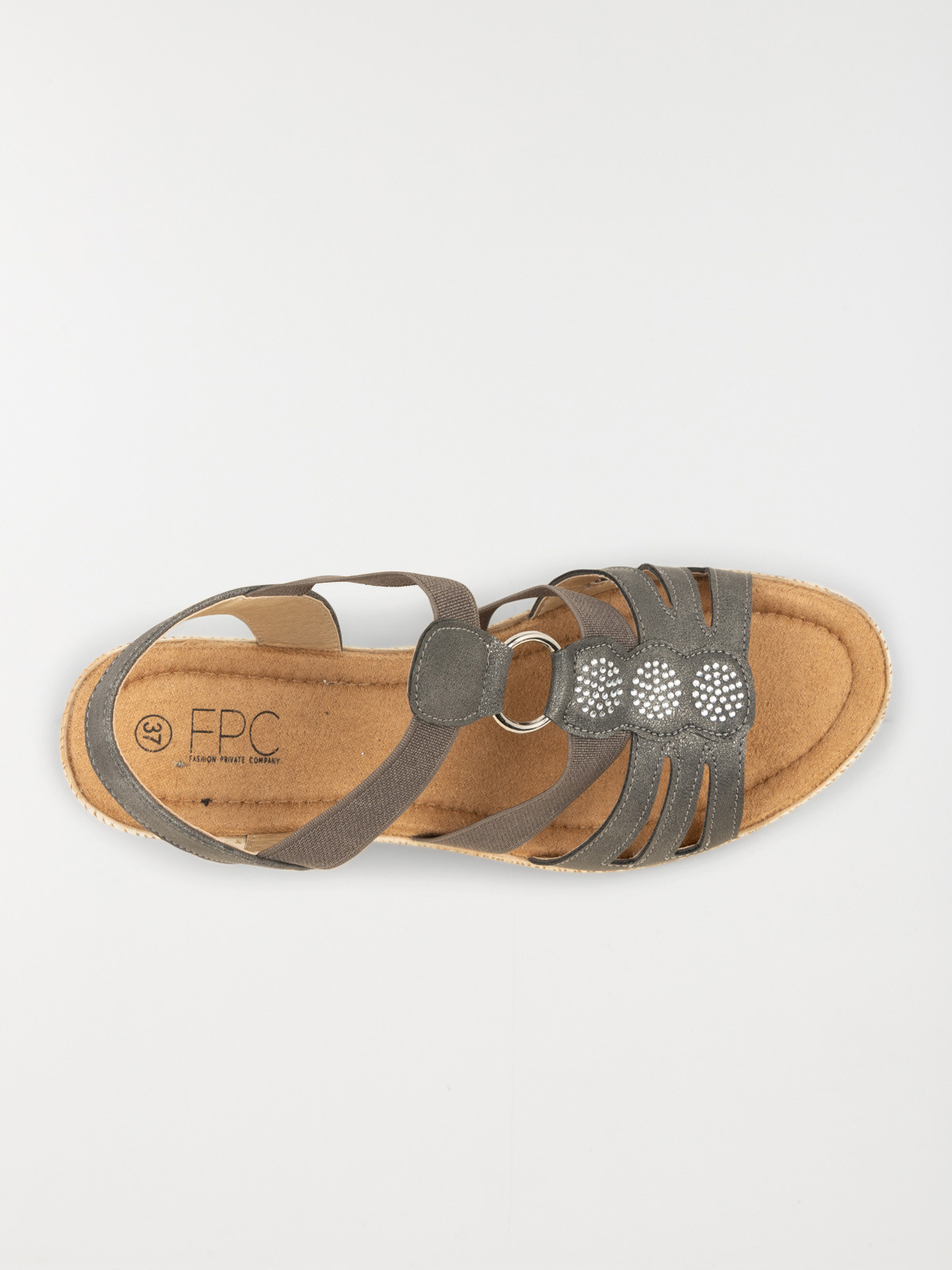 Sandales compensées strass femme (36-41)