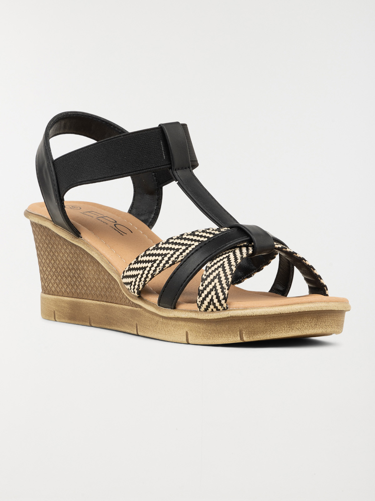 Sandales compensées femme noir (36-41) Sandales compensées femme noir (36-41)