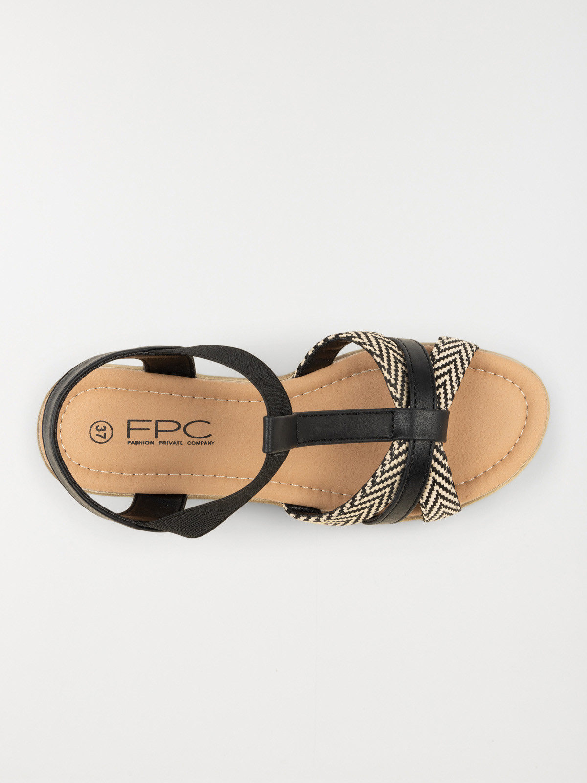 Sandales compensées femme noir (36-41) Sandales compensées femme noir (36-41)