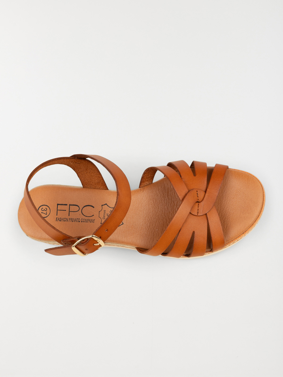 Sandales compensées femme marron (36-41)