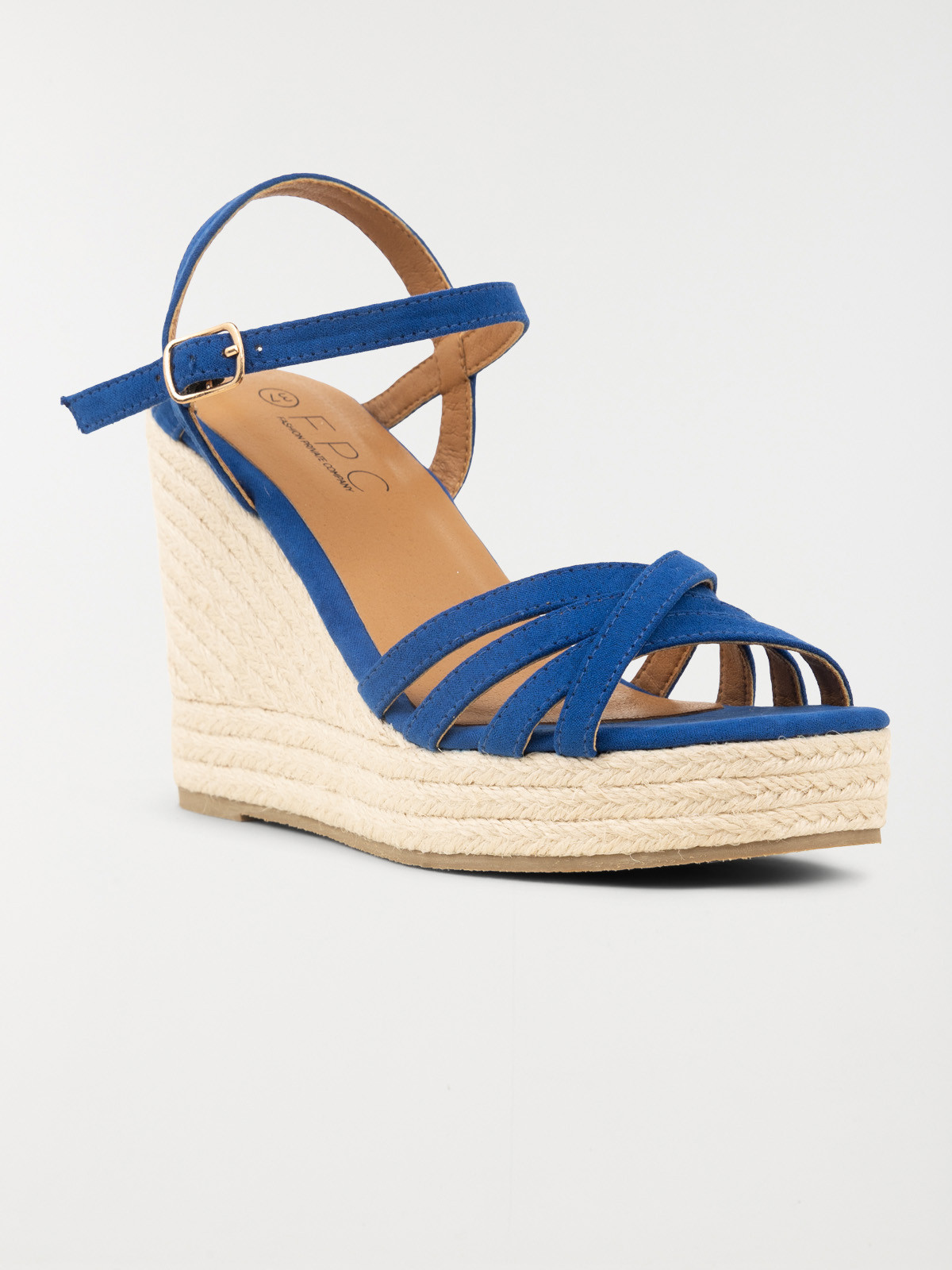 Sandales bleues compensées femme (36-41)