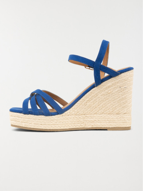 Sandales bleues compensées femme (36-41)