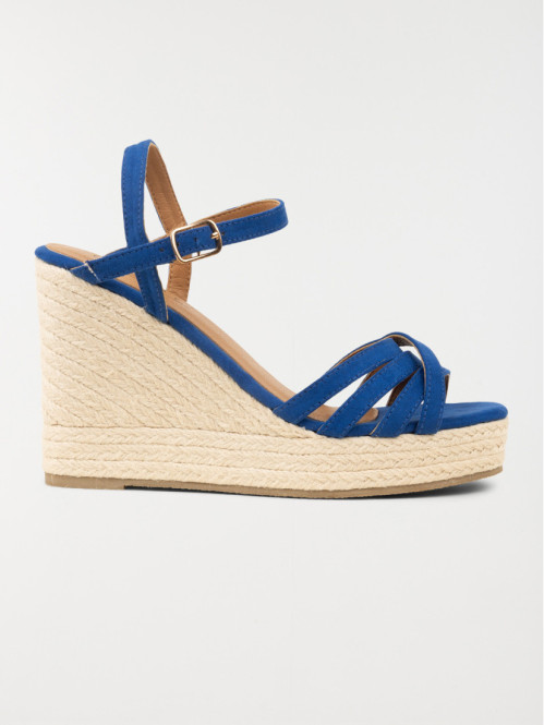 Sandales bleues compensées femme (36-41)