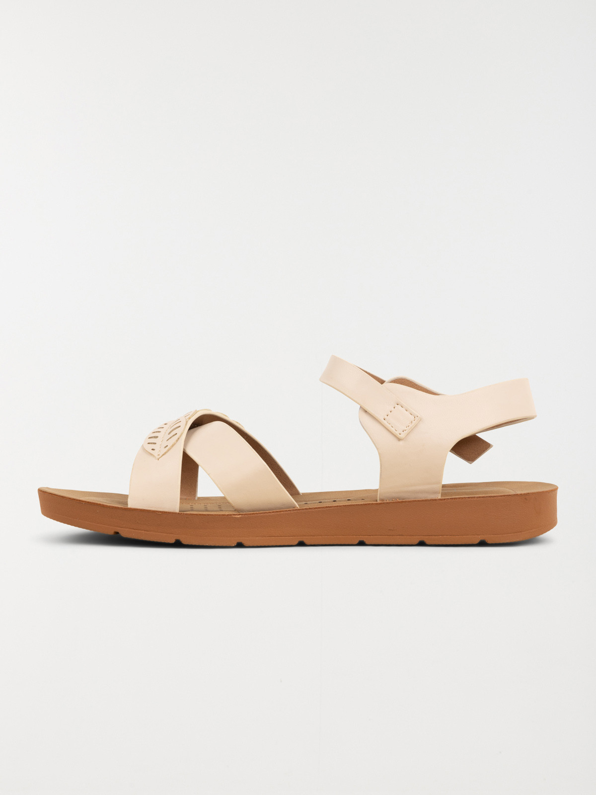 Sandales plates feuilles femme (36-41)