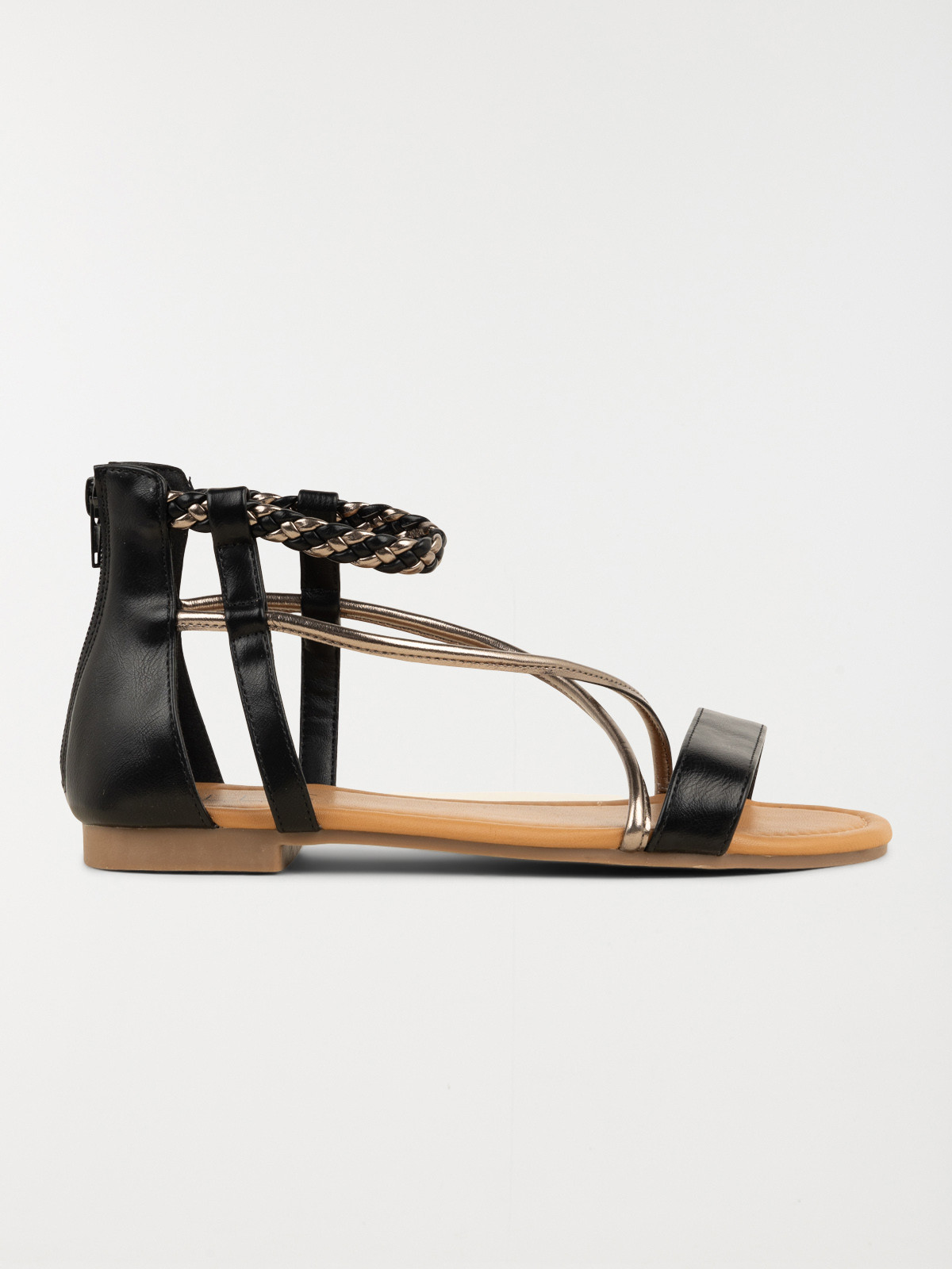 Sandales plates zippées femme (36-41)