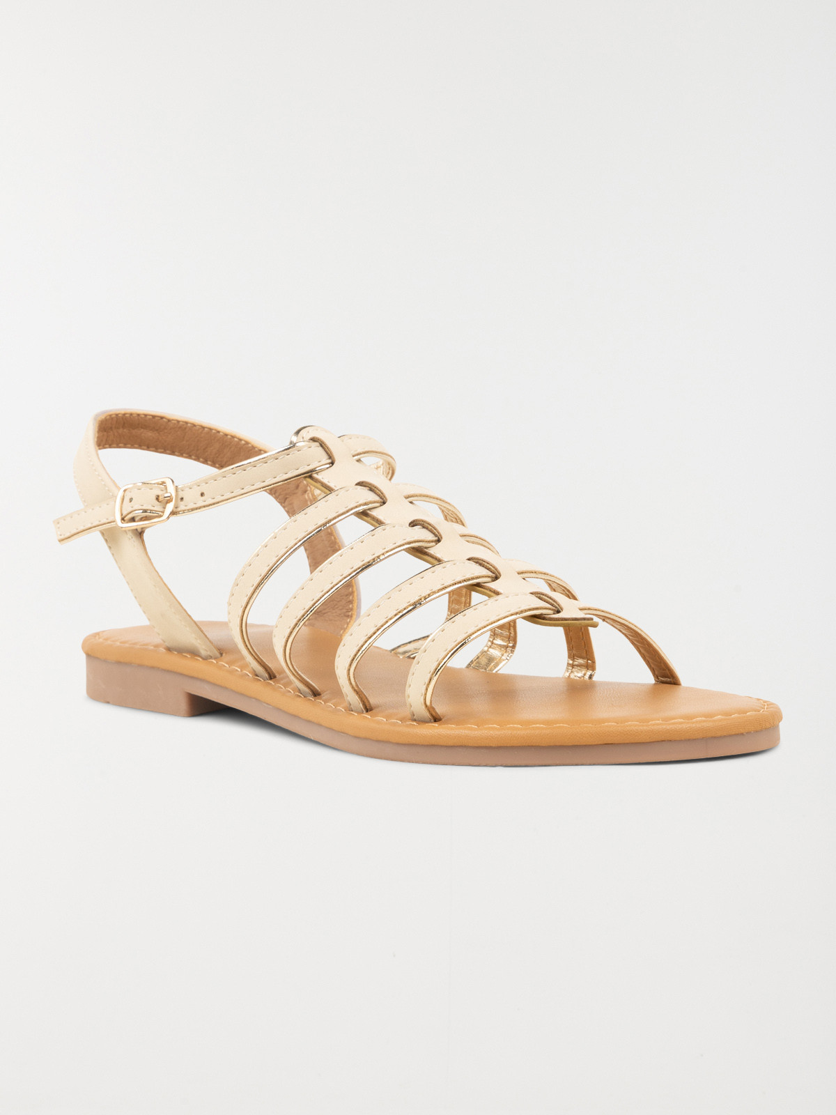 Sandales plates femme beige (36-41)