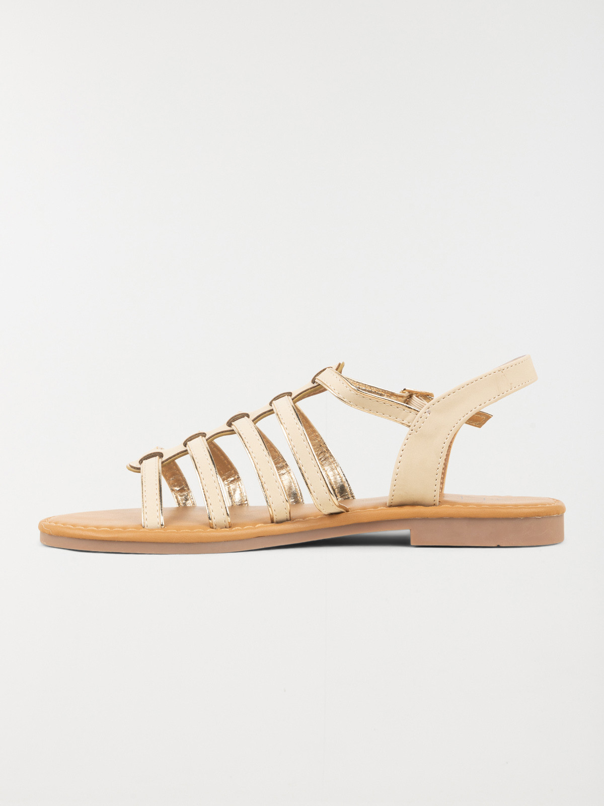 Sandales plates femme beige (36-41)