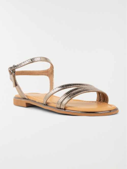 Sandales plates femme bronze (36-41) Sandales plates femme bronze (36-41)