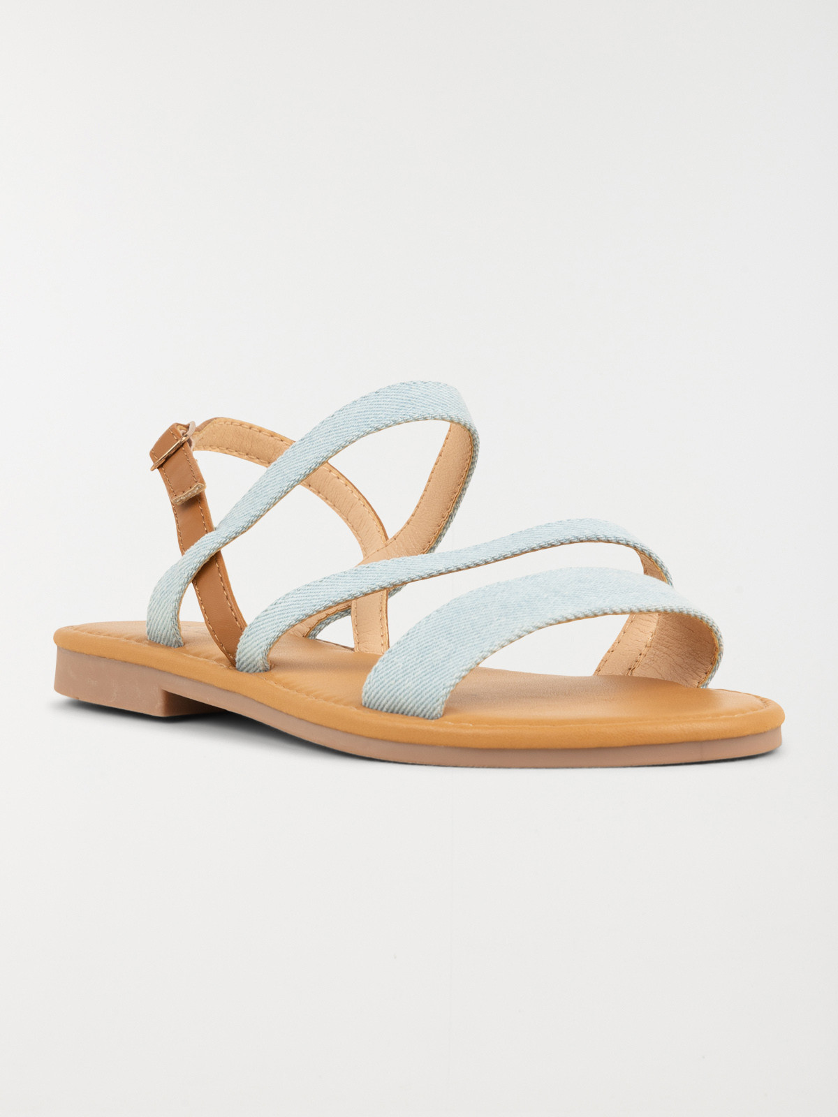 Sandales plates jean femme (36-41)