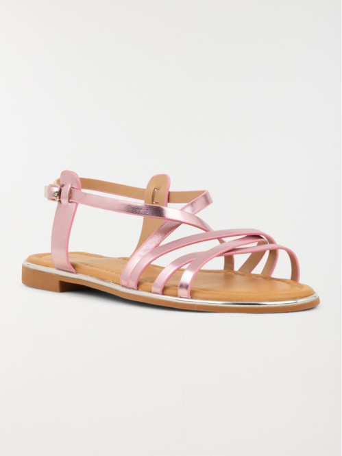 Sandales plates violettes...