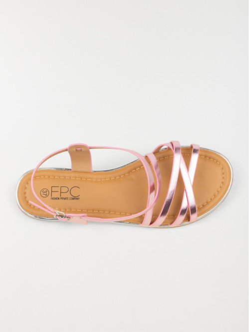 Sandales plates violettes...