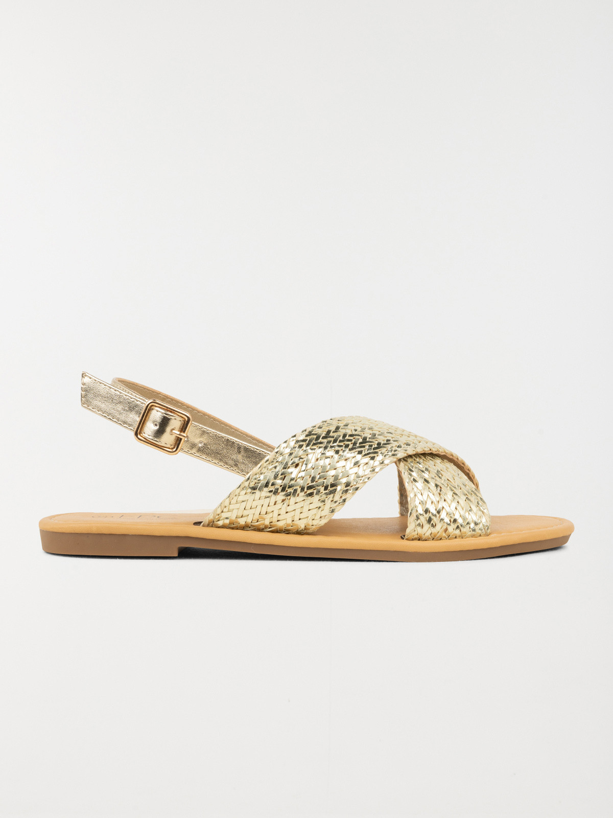 Sandales plates dorées femme (36-41)