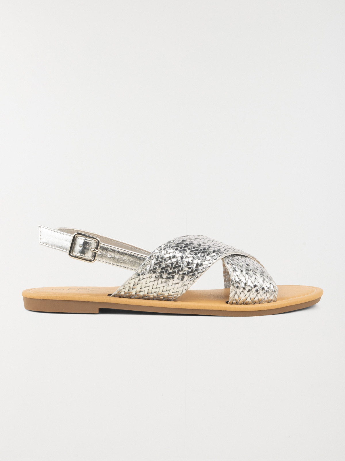Sandales plates argentées femme (36-41)