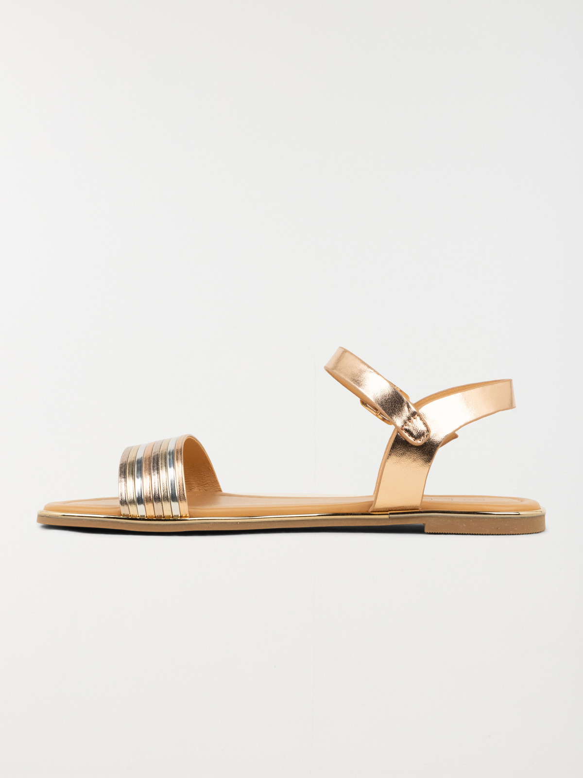 Sandale plate rose dorée femme (37-42)