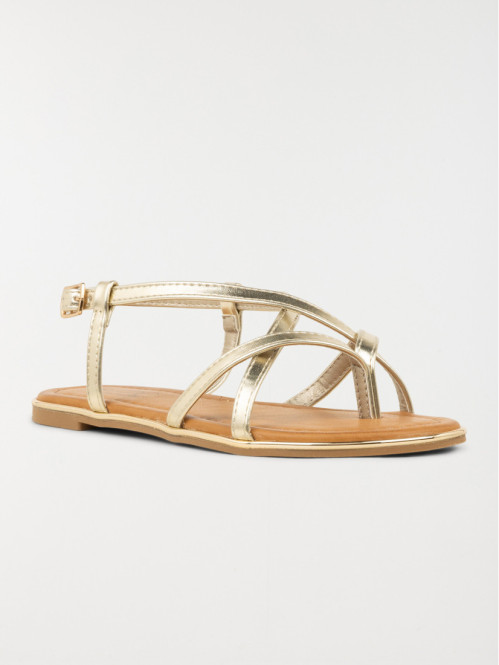Sandales plates femme or (36-41)