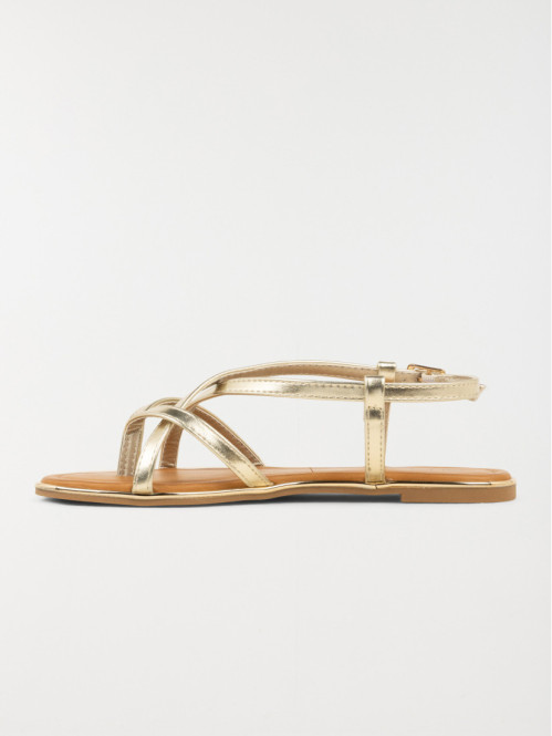 Sandales plates femme or (36-41)