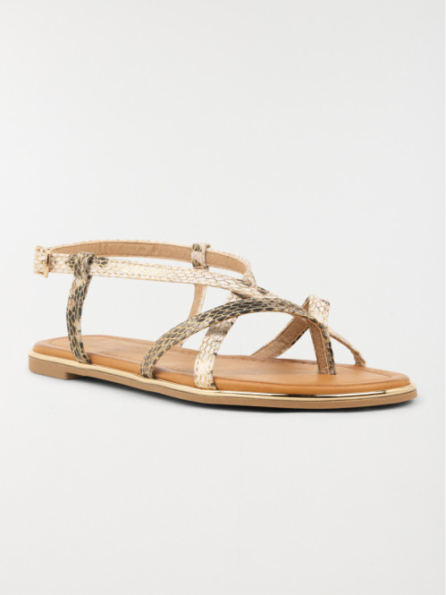 Sandales plates femme marron (36-41)