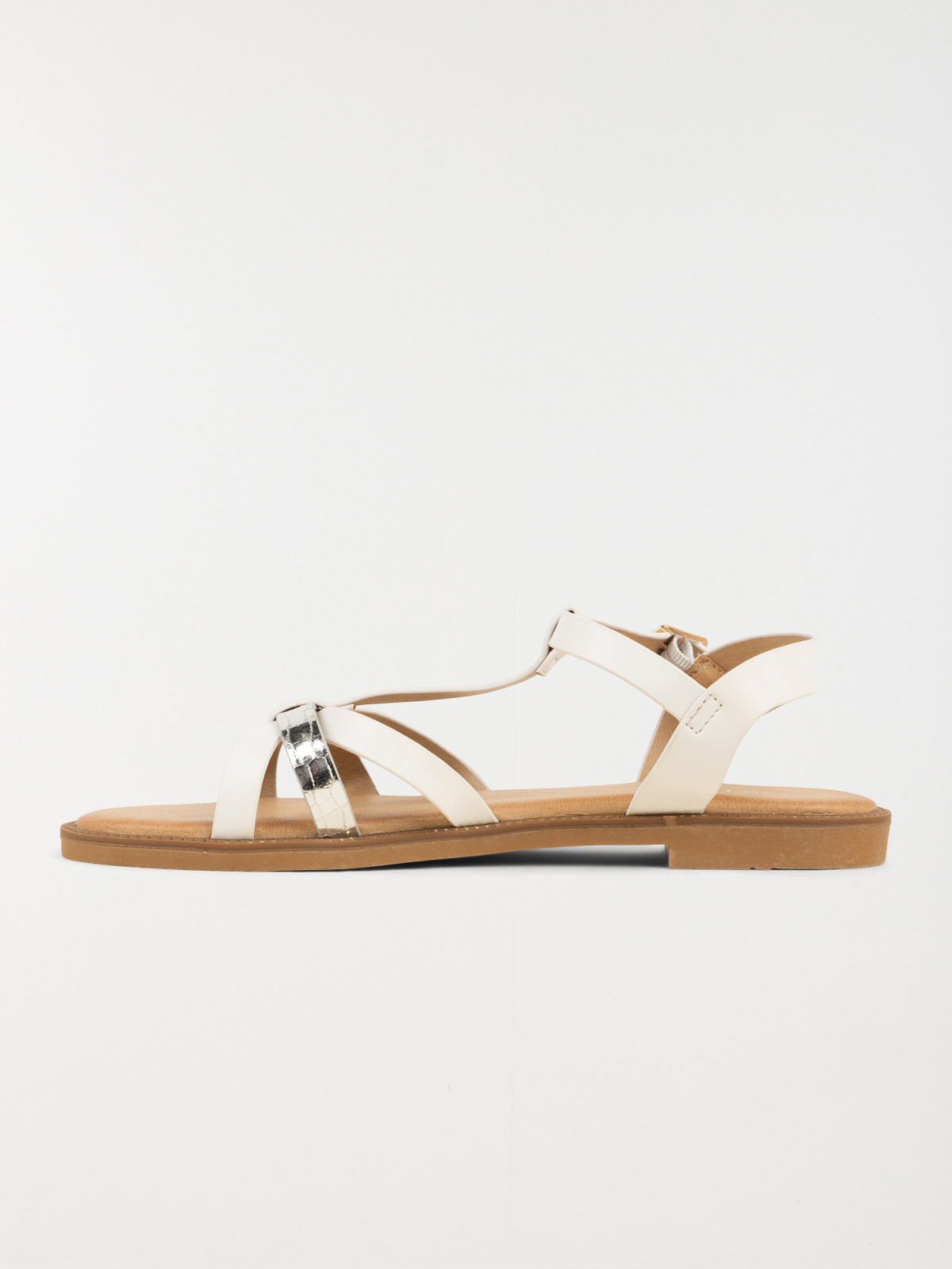 Sandales plates blanches femme (36-41)