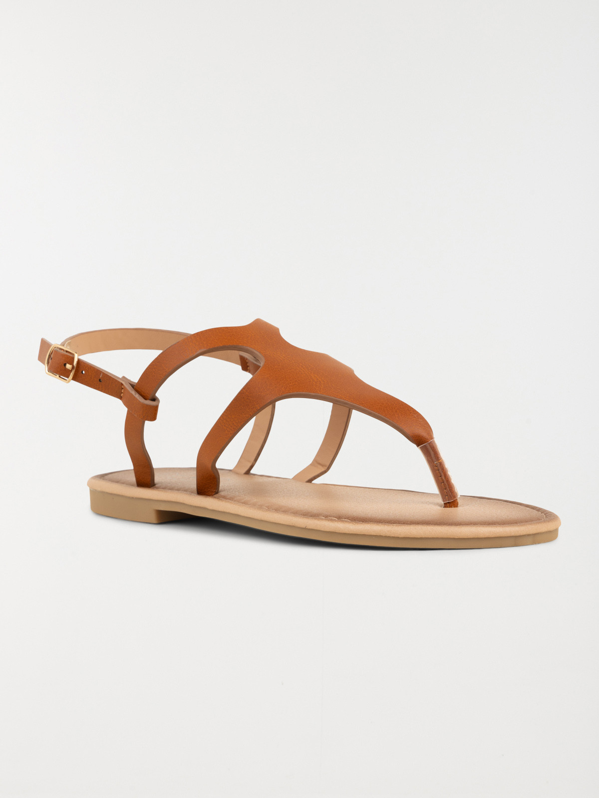 Sandales plates femme marron (36-41)