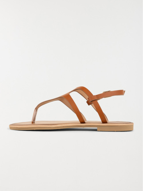 Sandales plates femme marron (36-41)
