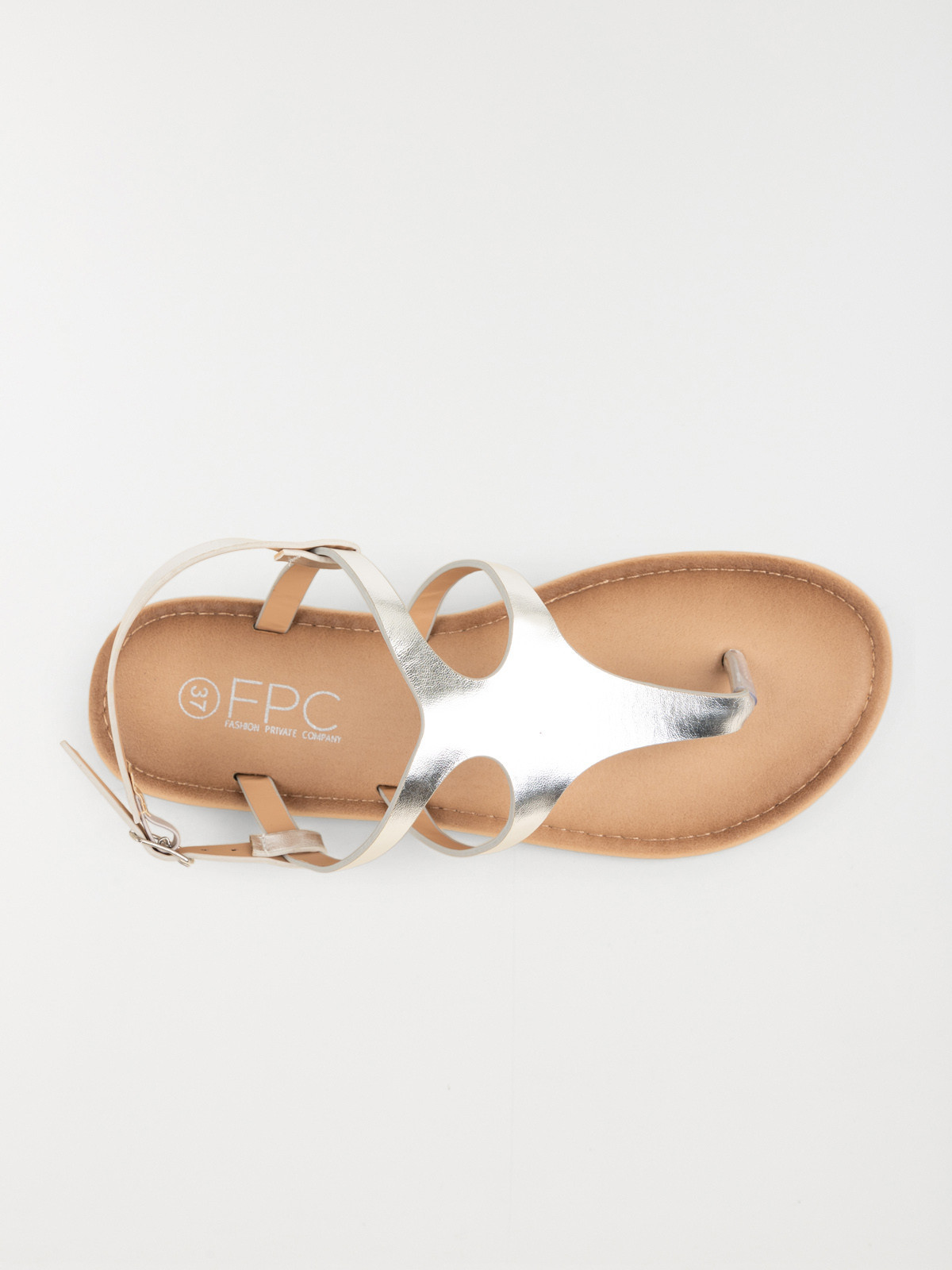 Sandales plates argentées femme (36-41)