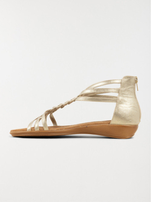 Sandales plates femme or (36-41)