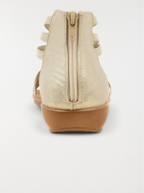 Sandales plates femme or (36-41)