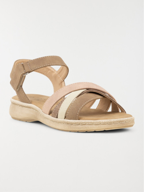 Sandales plates femme taupe (36-41) Sandales plates femme taupe (36-41)