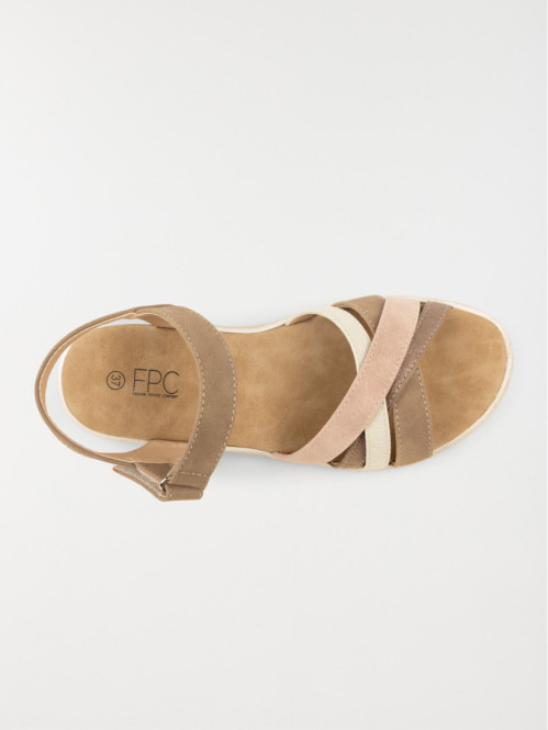 Sandales plates femme taupe (36-41) Sandales plates femme taupe (36-41)