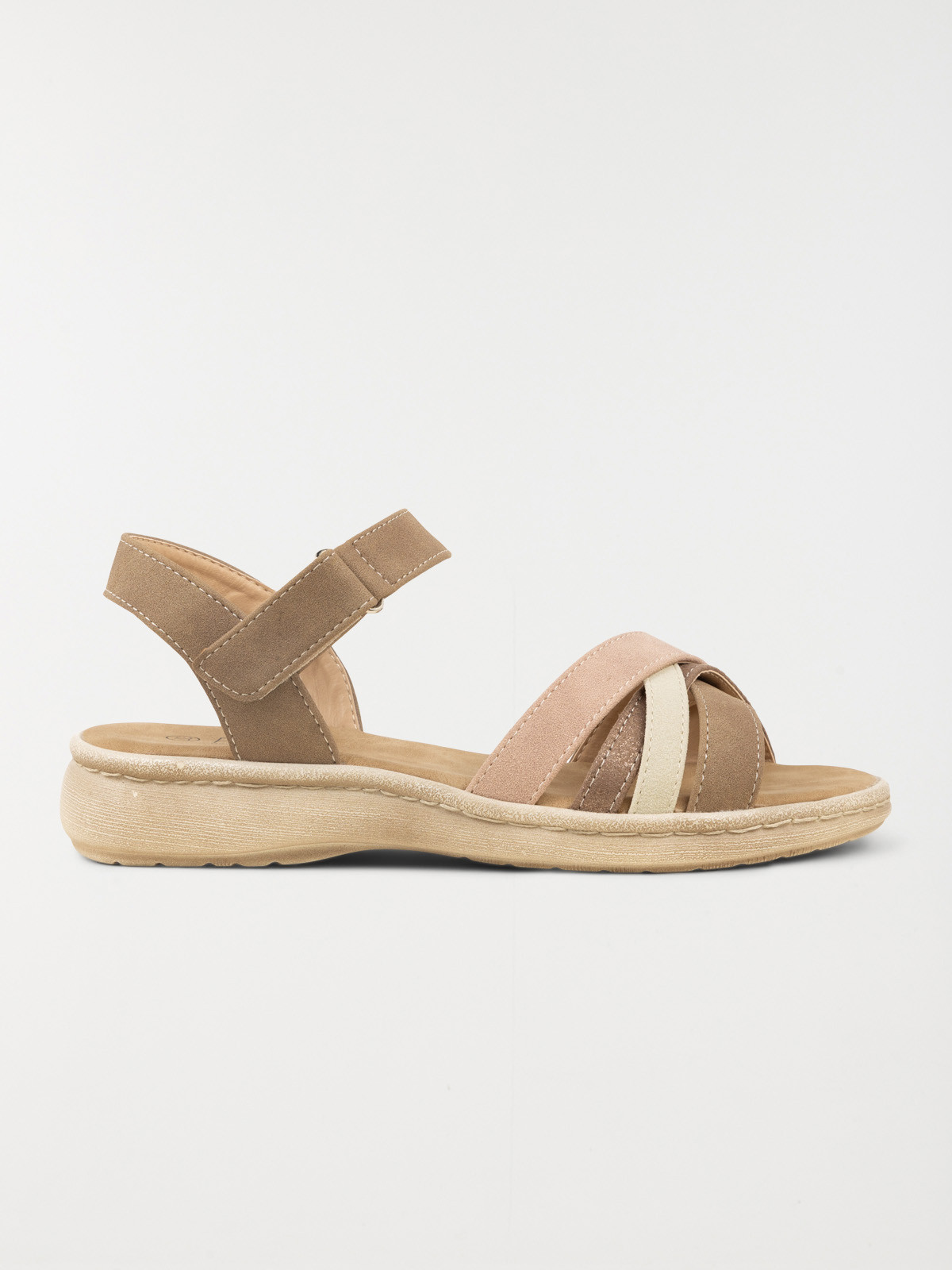 Sandales plates femme taupe (36-41)