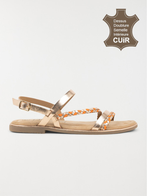 Sandale gold fantaisie femme (36-41)