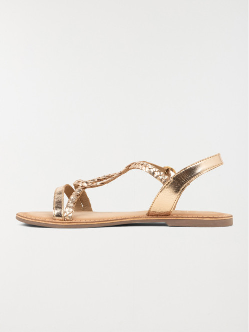 Sandales plates femme or (36-41)