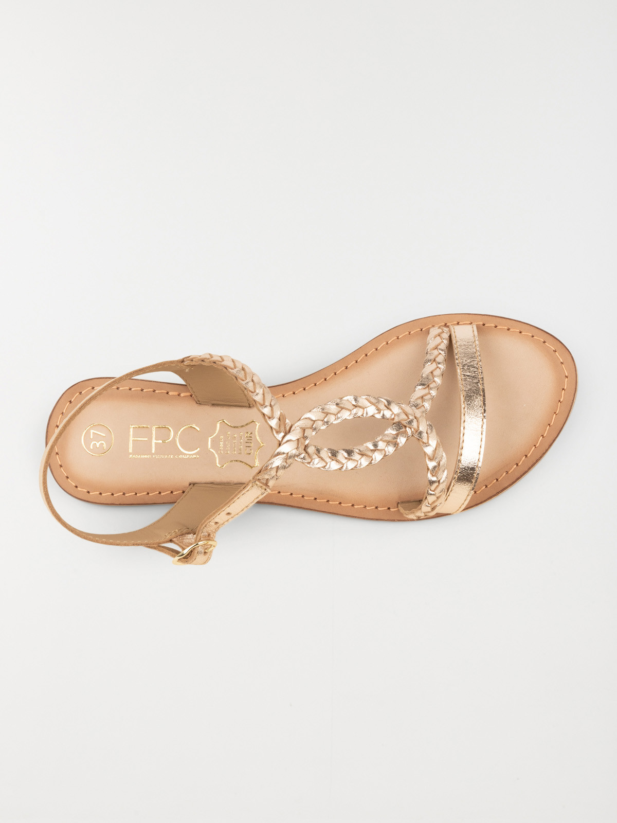 Sandales plates femme or (36-41)