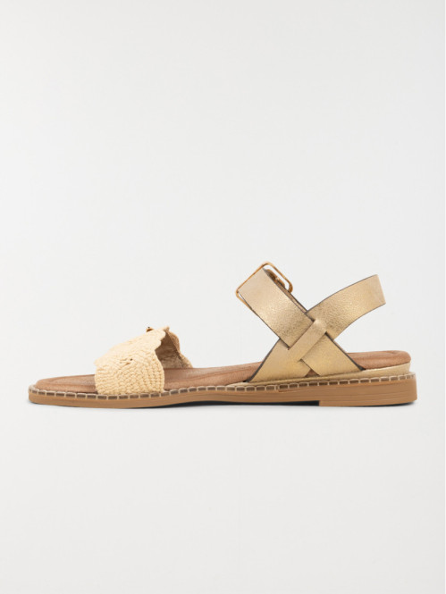 Sandale plate noire femme (36-41)