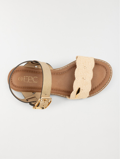 Sandale plate noire femme (36-41)