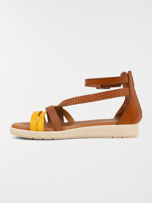 Sandales plates bicolores femme (36-41) Sandales plates bicolores femme (36-41)