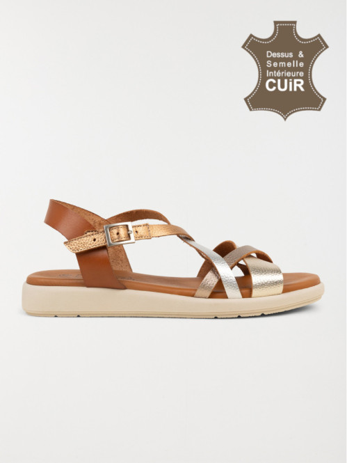 Sandales tricolores femme (36-41)