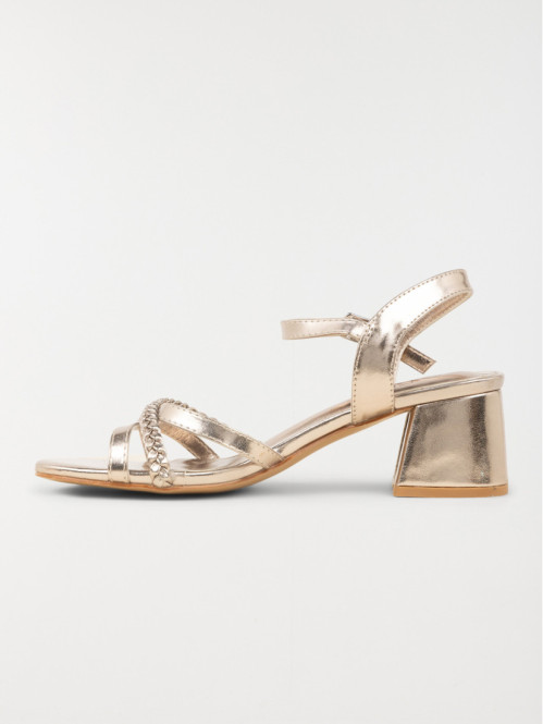 Sandales talon femme bronze (36-41)