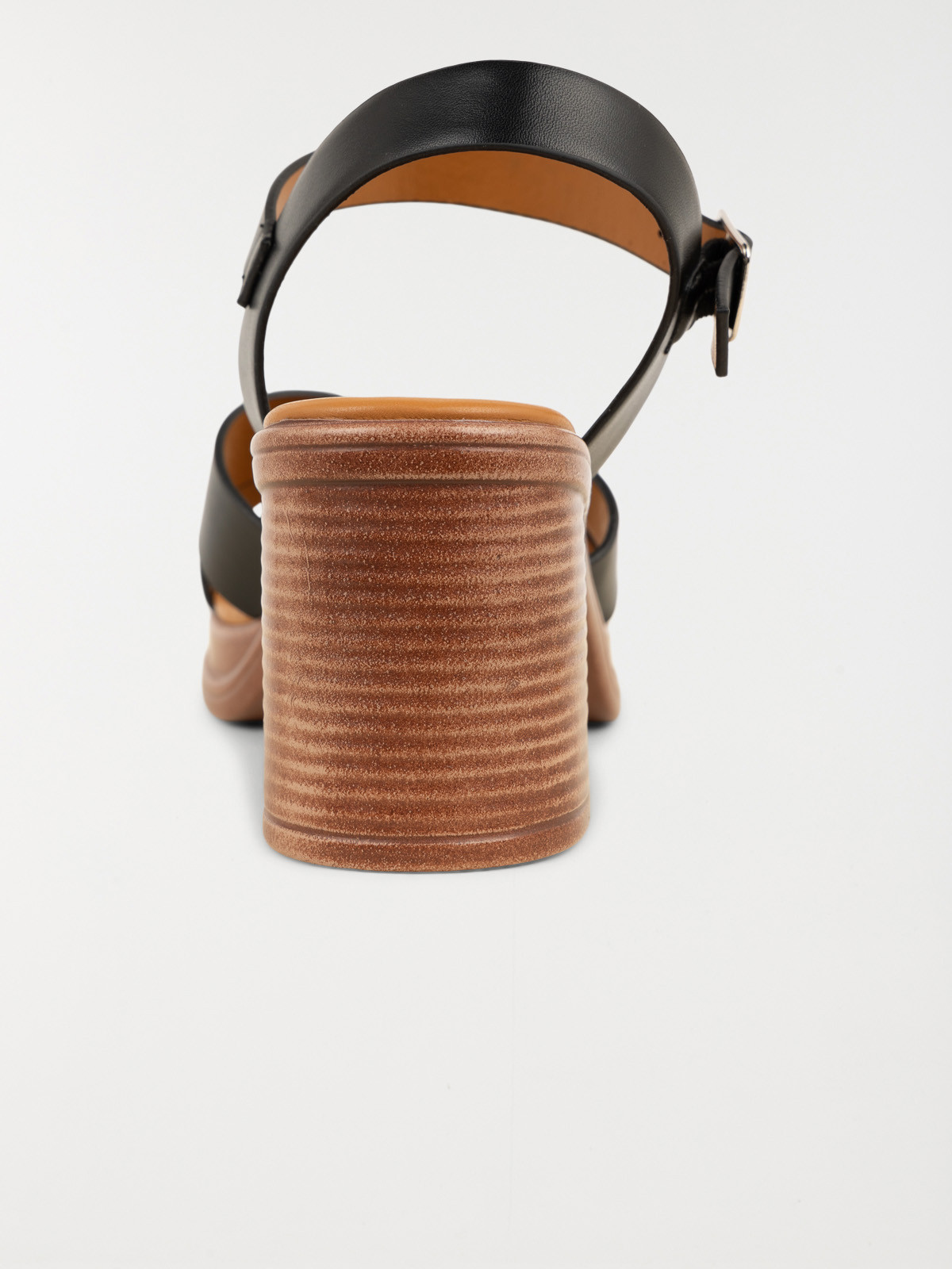 Sandales noires à talon femme (36-41)