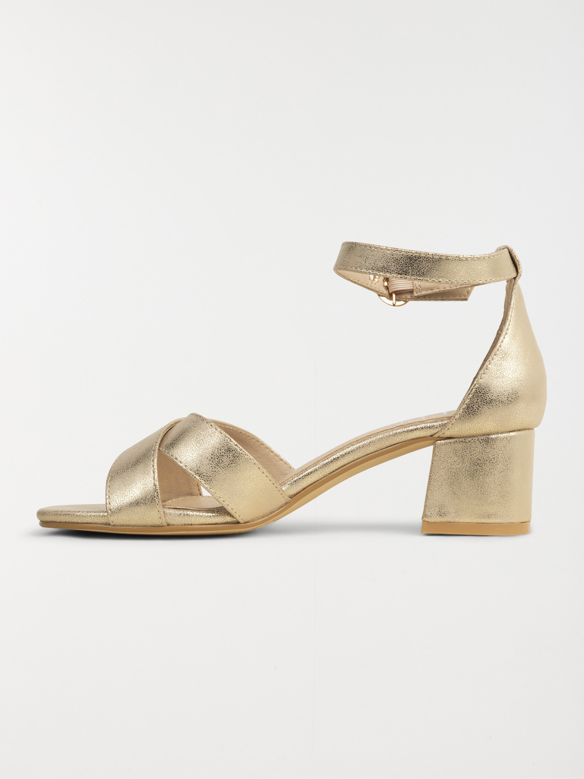 Sandales dorées à talon femme (36-41) Sandales dorées à talon femme (36-41)