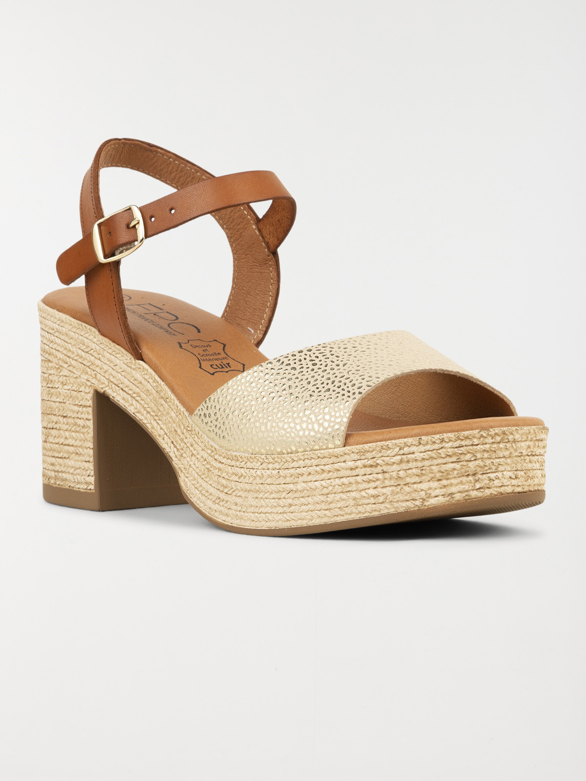 Sandale doré talon haut femme (36-41) Sandale doré talon haut femme (36-41)