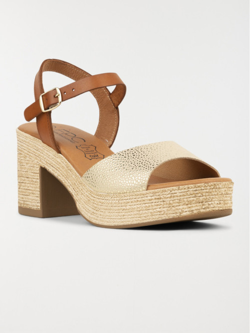 Sandale doré talon haut femme (36-41) Sandale doré talon haut femme (36-41)