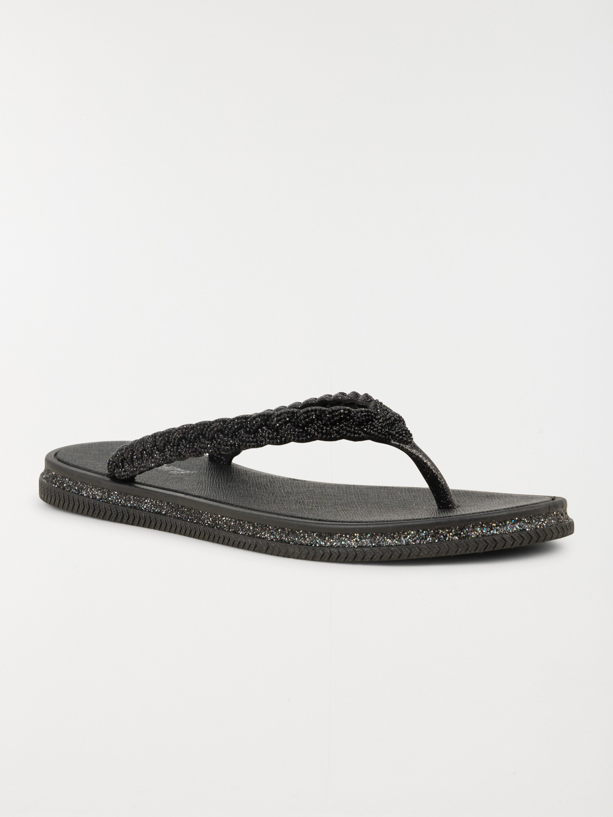 Tong pailletée noir femme (36-41) Tong pailletée noir femme (36-41)